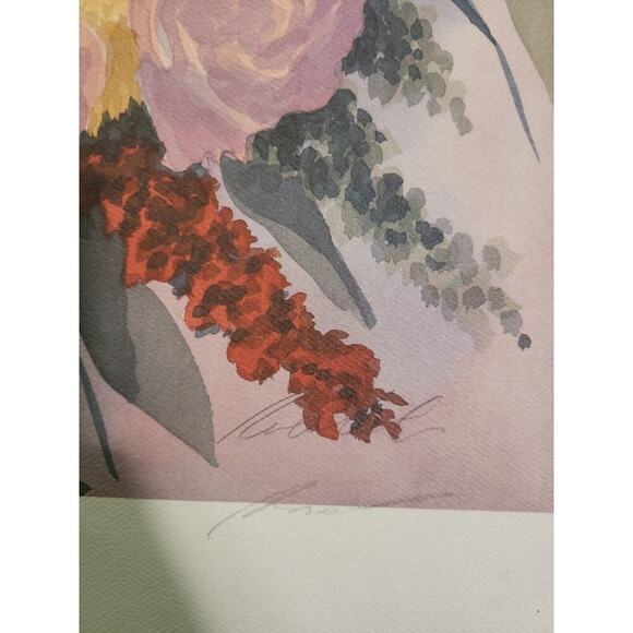 Vintsge 1988 Robert White "Classic Bouquet II" Signed Offset Lithograph - Picture 2 of 6